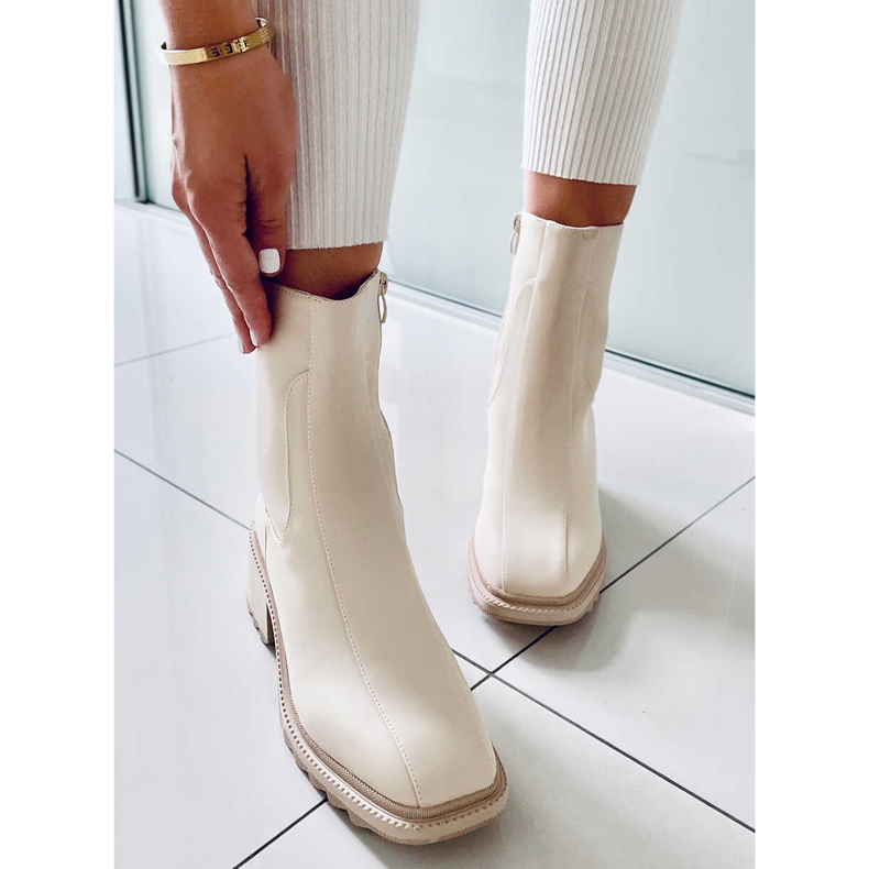 Bottes femme crème QT33P Beige 2 Bottes femme crème QT33P Beige 2