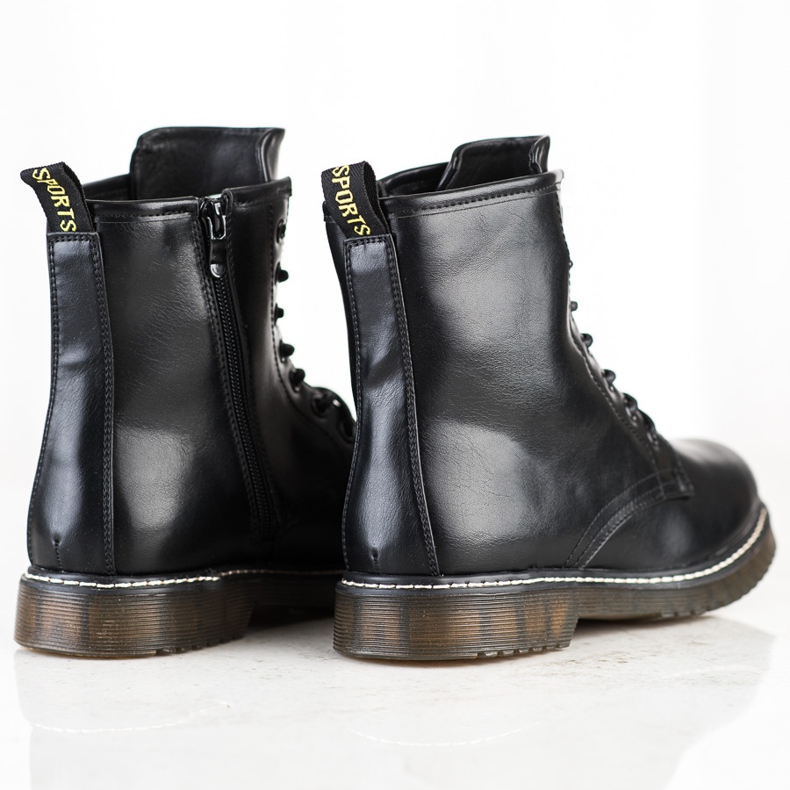 Evento Ouvriers classiques en cuir écologique le noir 1