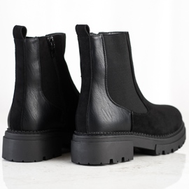 Evento Bottines à plateforme en daim le noir 1