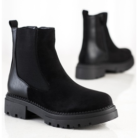 Evento Bottines à plateforme en daim le noir 2