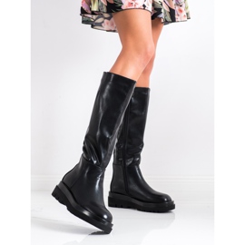 Seastar Bottes à plateforme à la mode le noir 1