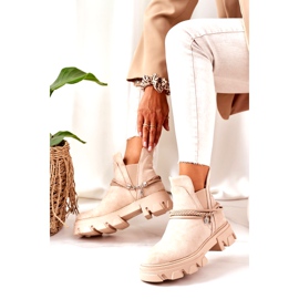 PS1 Bottines Chaudes Jodhpur boots Beige Bonne Idée 2 PS1 Bottines Chaudes Jodhpur boots Beige Bonne Idée 2