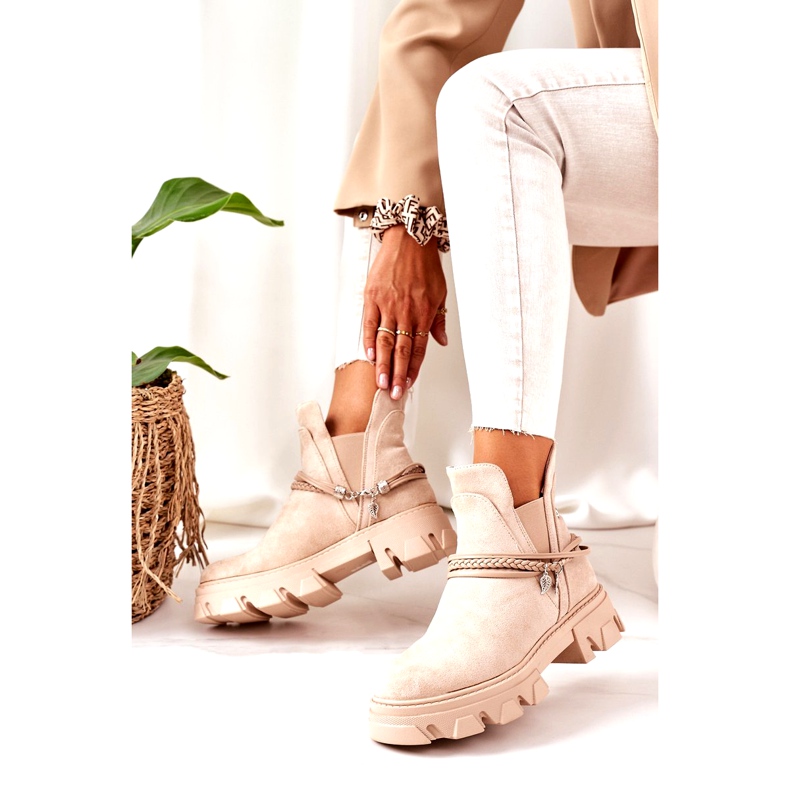 PS1 Bottines Chaudes Jodhpur boots Beige Bonne Idée 2 PS1 Bottines Chaudes Jodhpur boots Beige Bonne Idée 2