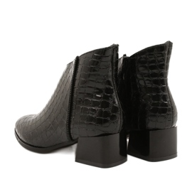 M.Daszyński Bottes zippées isolées Daszyński MR2130-8 noir le noir 3