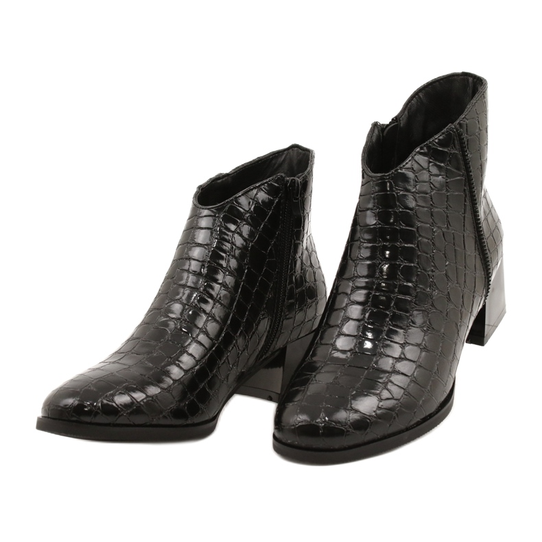 M.Daszyński Bottes zippées isolées Daszyński MR2130-8 noir le noir 2