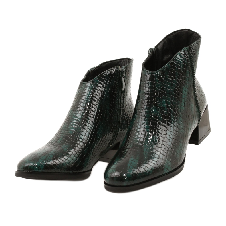 M.Daszyński Bottes isolées Daszyński MR2130-8 Vert le noir 2