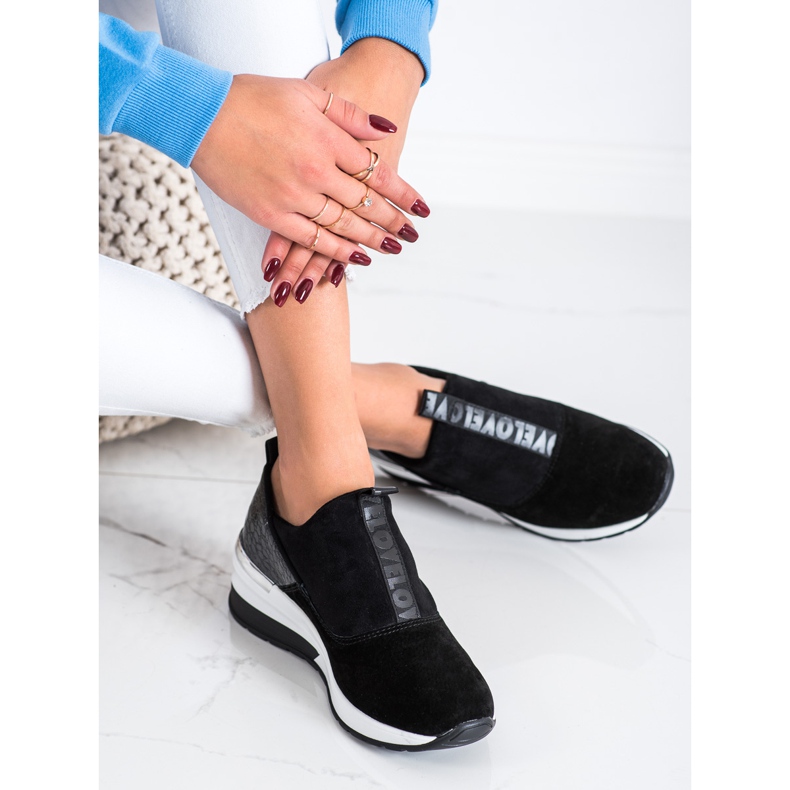 Filippo Baskets à enfiler en cuir noir 2