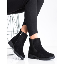 SHELOVET Bottines en daim noir le noir 4