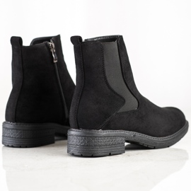 SHELOVET Bottines en daim noir le noir 1