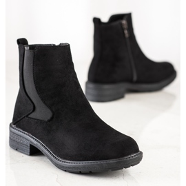 SHELOVET Bottines en daim noir le noir 2