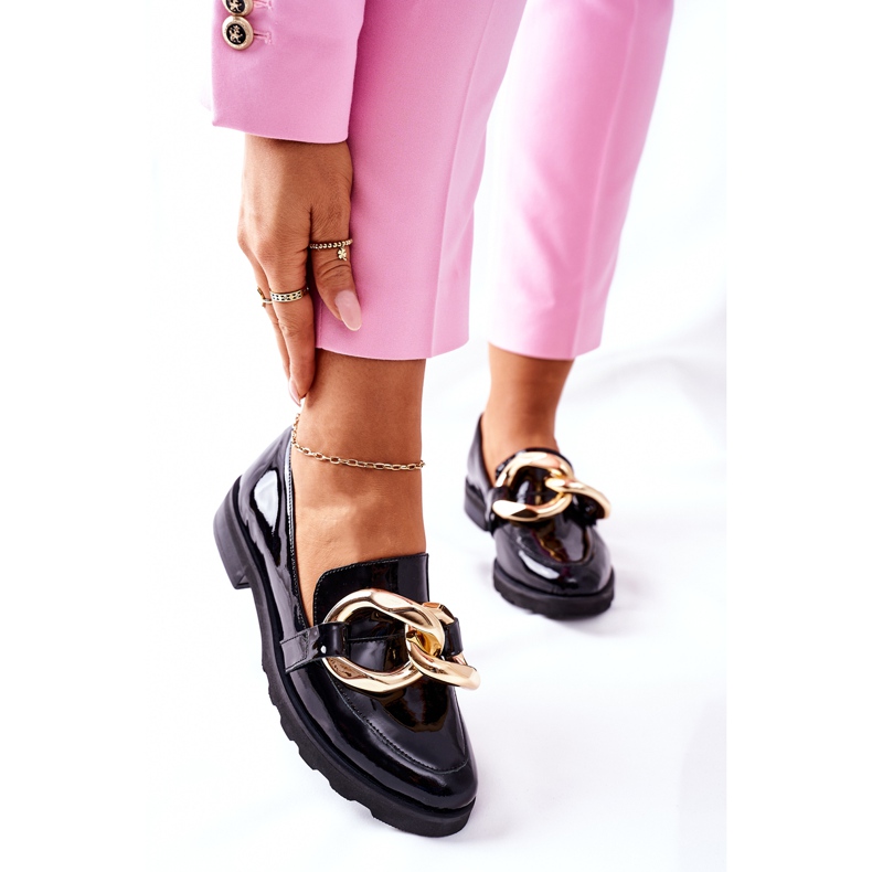 Chaussures en cuir Nicole Laqué Noir 2665 le noir 2