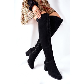 Bottes en daim noires Nicole 2582 le noir 1