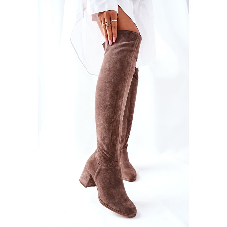 Bottines en daim marron Nicole 2582 brun 2