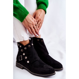 S.Barski Bottines Femme En Daim Avec Boucle S. Barski Noir Merk le noir 5