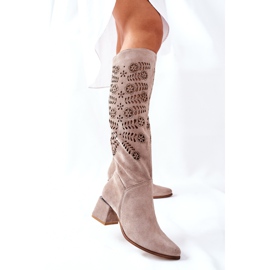 Lewski Shoes Boots Lewski Daim Ajourées Marron Romena brun 3