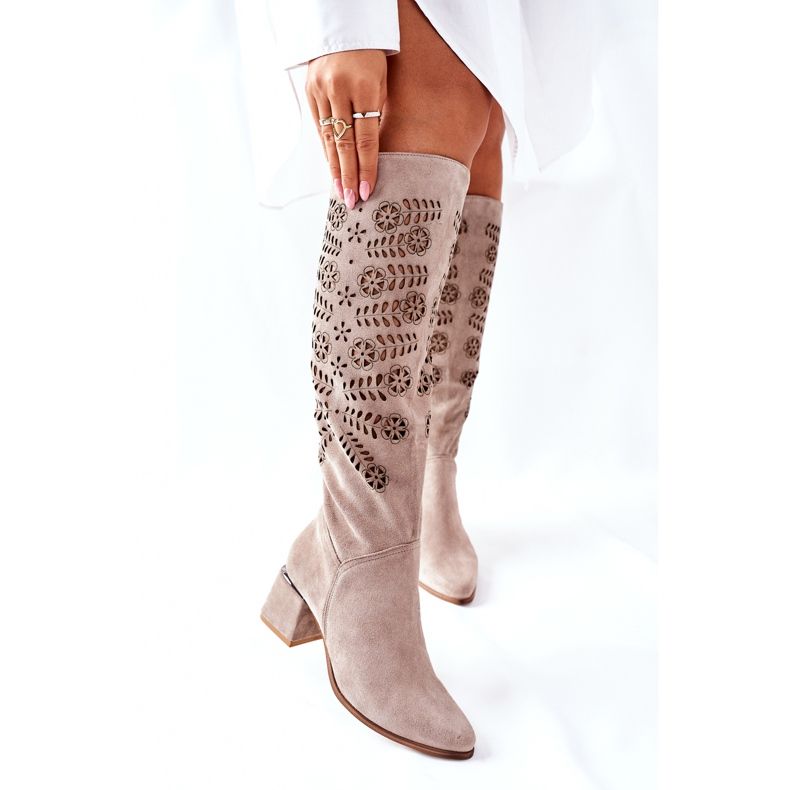 Lewski Shoes Boots Lewski Daim Ajourées Marron Romena brun 2