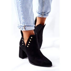 Lewski Shoes Bottines Femme En Daim Avec Découpes Lewski Noir 3075 le noir 3