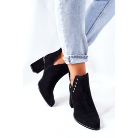 Lewski Shoes Bottines Femme En Daim Avec Découpes Lewski Noir 3075 le noir 4