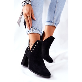 Lewski Shoes Bottines Femme En Daim Avec Découpes Lewski Noir 3075 le noir 5