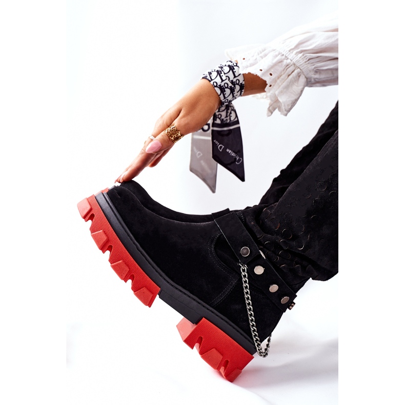 Lewski Shoes Bottes Cuir Femme Lewski Daim Noir 2866 le noir 1