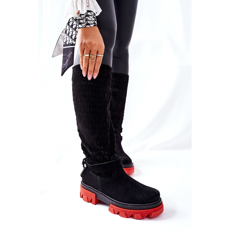 Lewski Shoes Bottes Cuir Femme Lewski Daim Noir 2866 2
