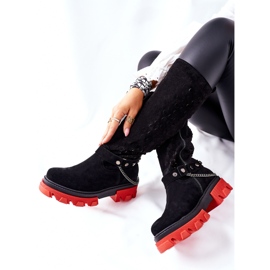 Lewski Shoes Bottes Cuir Femme Lewski Daim Noir 2866 le noir 7