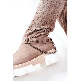 Lewski Shoes Bottes en cuir pour femmes Lewski Cappuccino Suede 2866 brun 1 Lewski Shoes Bottes en cuir pour femmes Lewski Cappuccino Suede 2866 brun 1