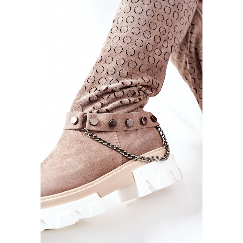 Lewski Shoes Bottes en cuir pour femmes Lewski Cappuccino Suede 2866 brun 1 Lewski Shoes Bottes en cuir pour femmes Lewski Cappuccino Suede 2866 brun 1