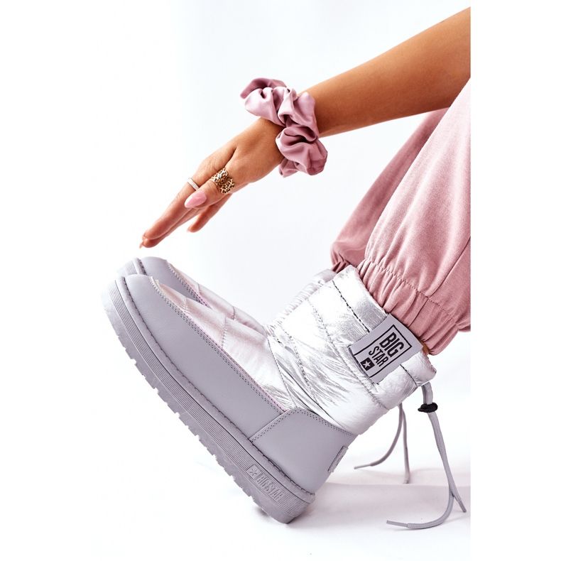 Bottes de neige pour femmes Big Star II274118 Argent 1