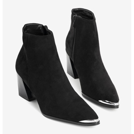 Boots femme Edith noires sur le poteau le noir 1 Boots femme Edith noires sur le poteau le noir 1