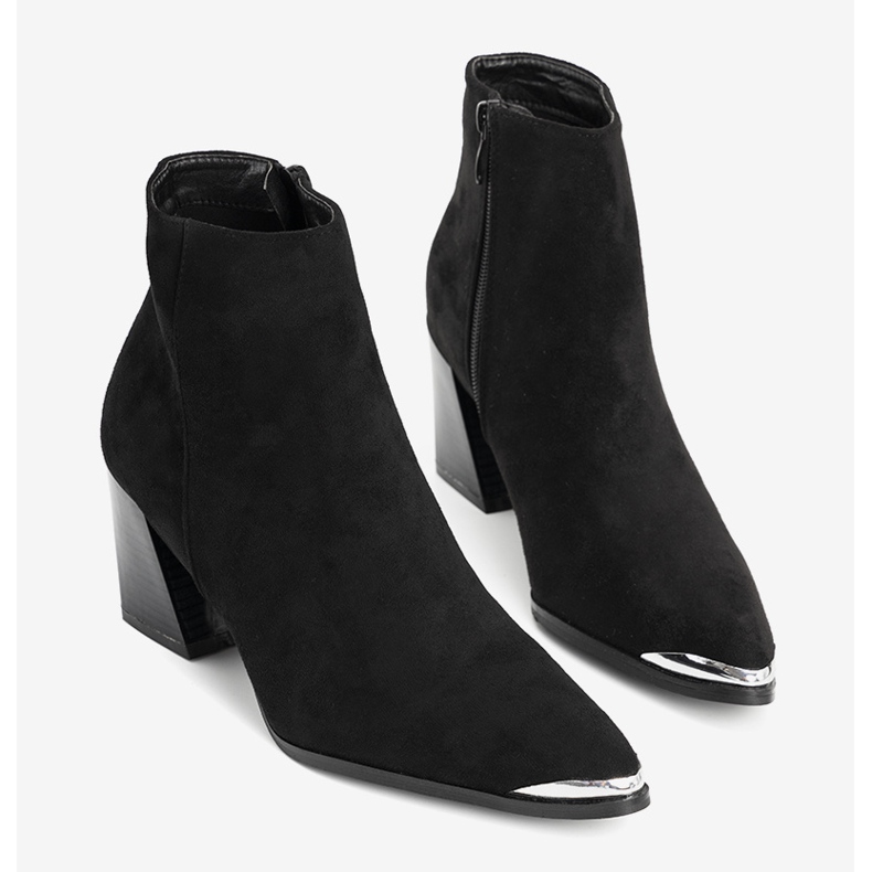 Boots femme Edith noires sur le poteau le noir 1 Boots femme Edith noires sur le poteau le noir 1