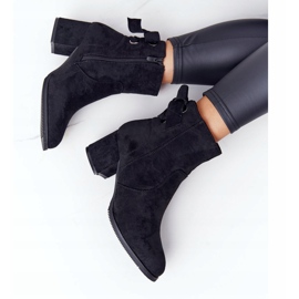 PJ1 Bottes chaudes noires pour femmes sur un talon Kayla 3