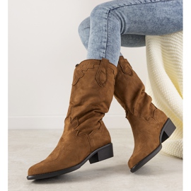 Camel LuckyShoes santiags brun 1