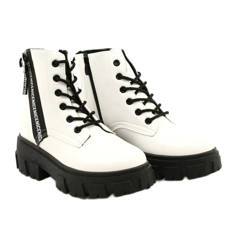 News Workery Timberki 21BT26-4266 Blanc noir 3