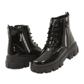 NEWS Actualités Laqué Ouvriers Timberki 21BT26-4266 Noir 4