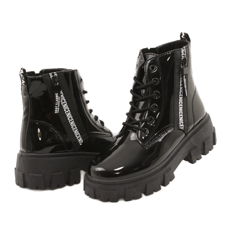 NEWS Actualités Laqué Ouvriers Timberki 21BT26-4266 Noir 4