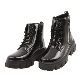 NEWS Actualités Laqué Ouvriers Timberki 21BT26-4266 Noir le noir 3