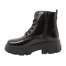 NEWS Actualités Laqué Ouvriers Timberki 21BT26-4266 Noir le noir 2