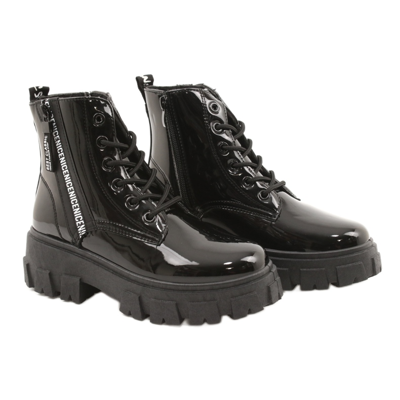 NEWS Actualités Laqué Ouvriers Timberki 21BT26-4266 Noir 6