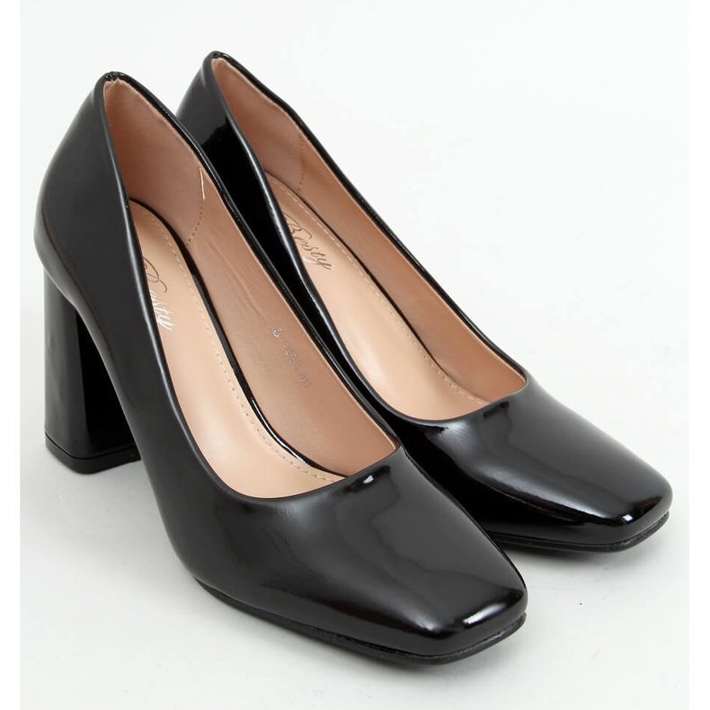 Escarpins sur le poteau noir S-1008 Noir le noir 1