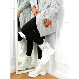 Blanc Bottes de travail avec une pochette 7705 Blanc blanche 2