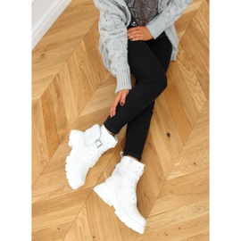 Blanc Bottes de travail avec une pochette 7705 Blanc blanche 3