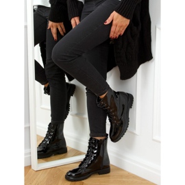 Boots laquées noires S1AX8039-38 Noir le noir 3