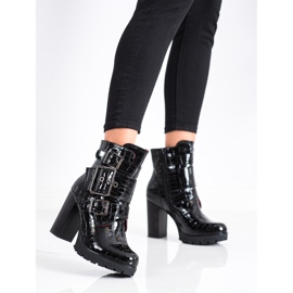 Erynn Bottes à talons hauts à la mode le noir 3
