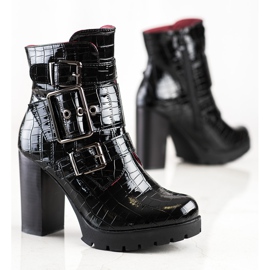 Erynn Bottes à talons hauts à la mode le noir 1