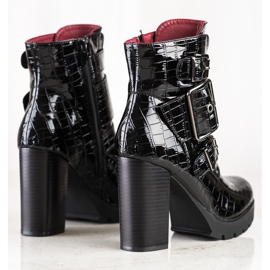 Erynn Bottes à talons hauts à la mode le noir 4