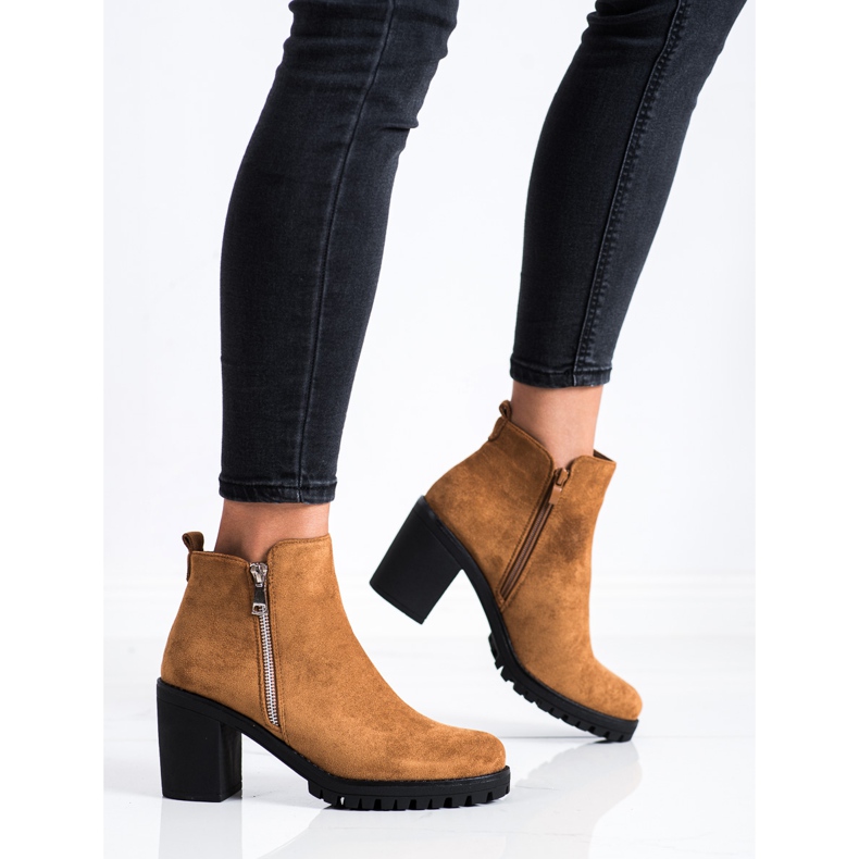Seastar Bottes camel avec une fermeture éclair décorative brun 1