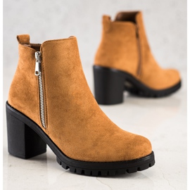 Seastar Bottes camel avec une fermeture éclair décorative brun 3