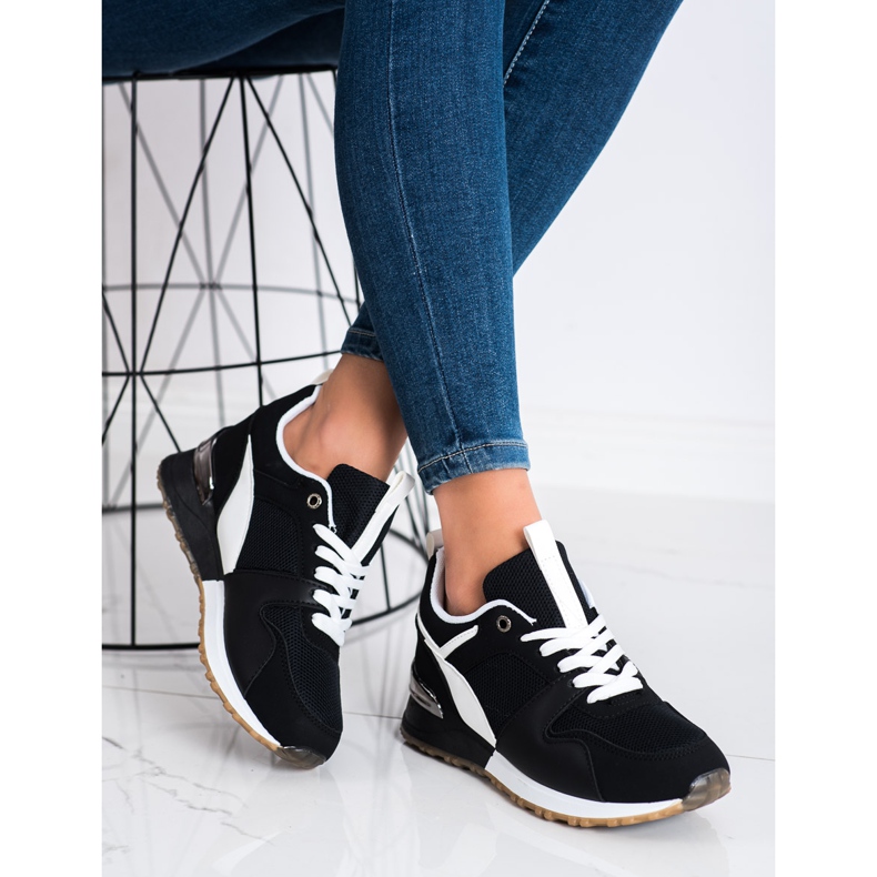 SHELOVET Baskets de sport noires 1