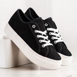 Bella Star Baskets noires sur la plateforme 1